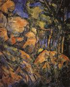 Paul Cezanne near the rock cave painting